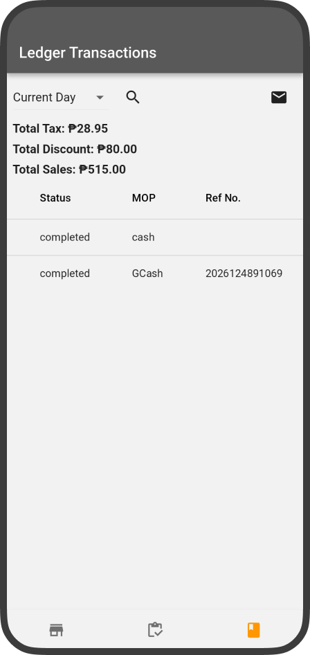 Ledger Screen